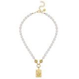 [Susan Shaw] Bird Bam Pearl Mahjong Necklace - The Pink Pineapple 850