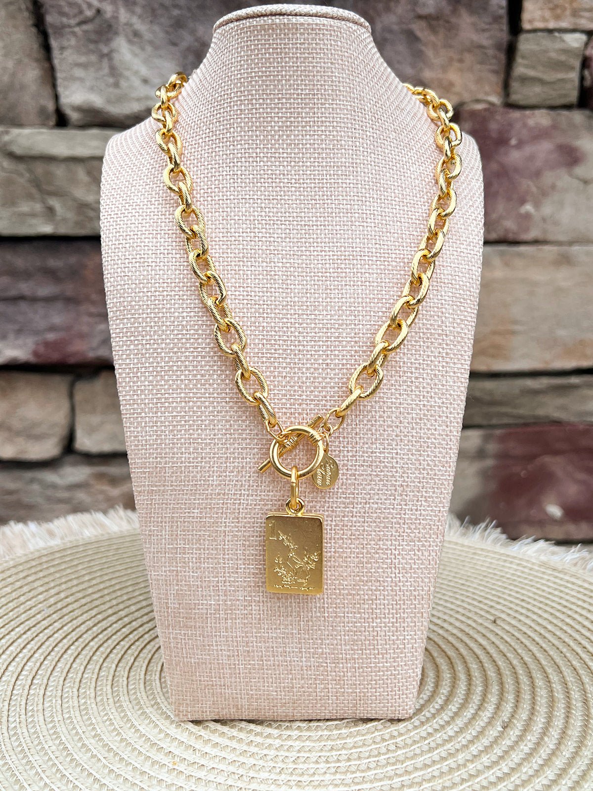 [Susan Shaw] Bird Bam Toggle Mahjong Necklace - The Pink Pineapple 850