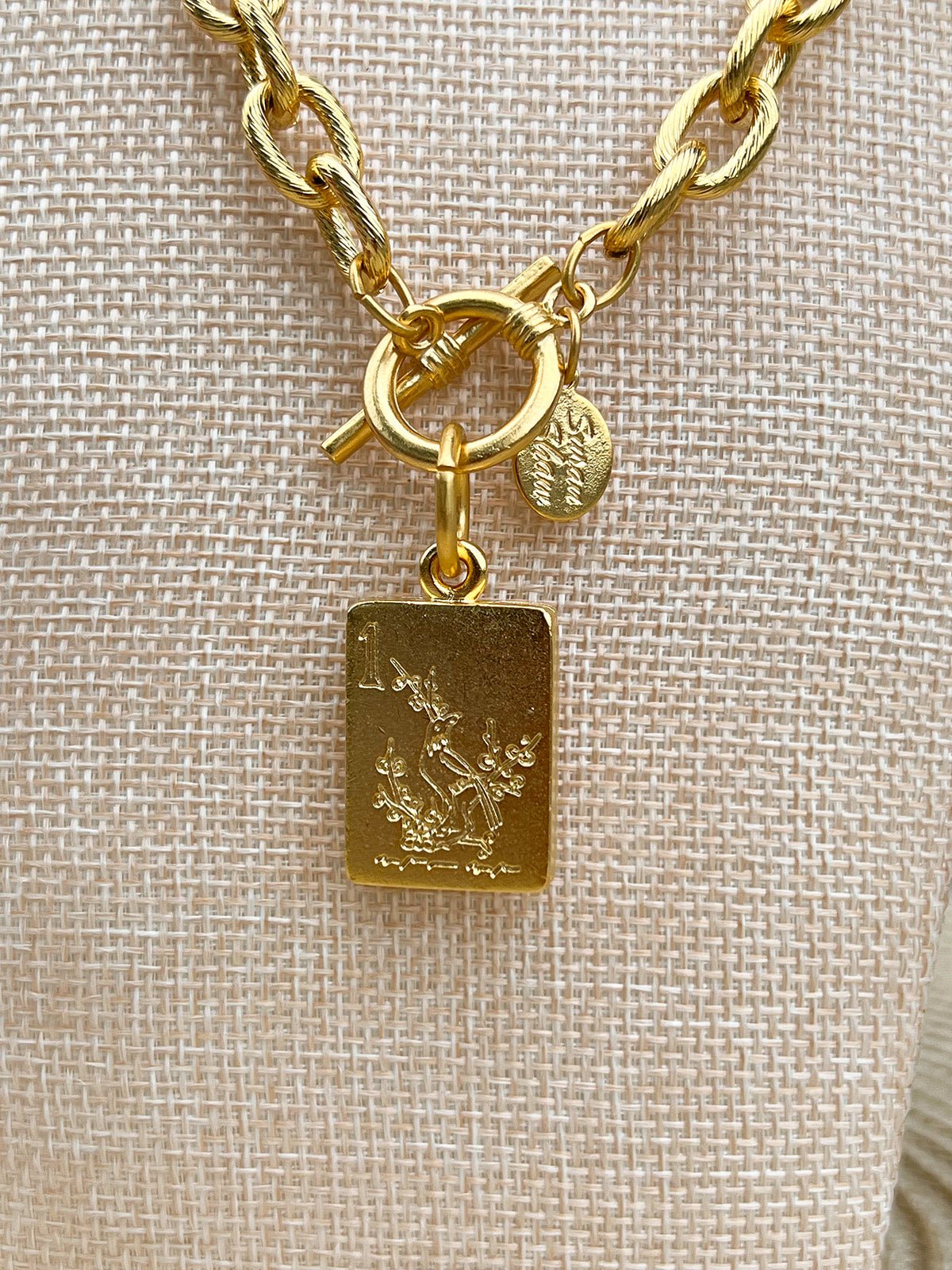 [Susan Shaw] Bird Bam Toggle Mahjong Necklace - The Pink Pineapple 850