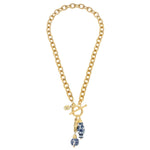 [Susan Shaw] Ginger Jar & Porcelain Ball Toggle Mahjong Necklace - The Pink Pineapple 850