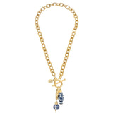 [Susan Shaw] Ginger Jar & Porcelain Ball Toggle Mahjong Necklace - The Pink Pineapple 850