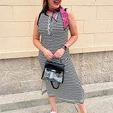 Sutton Stripe Midi Dress - The Pink Pineapple 850