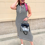 Sutton Stripe Midi Dress - The Pink Pineapple 850
