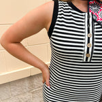 Sutton Stripe Midi Dress - The Pink Pineapple 850