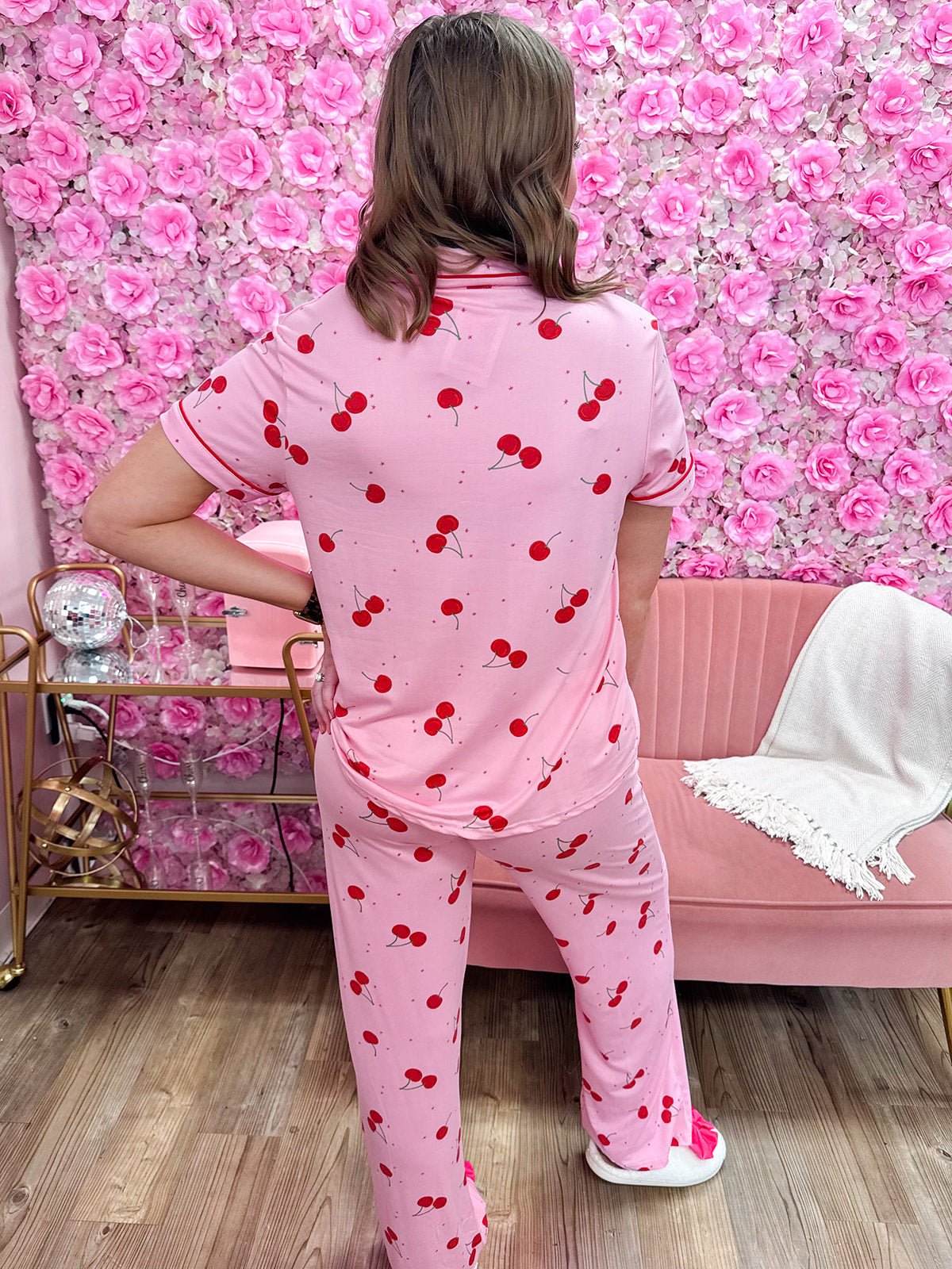 Sweet Cherry Lounge Pants - The Pink Pineapple 850