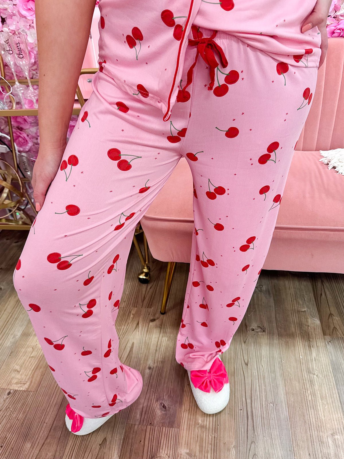 Sweet Cherry Lounge Pants - The Pink Pineapple 850