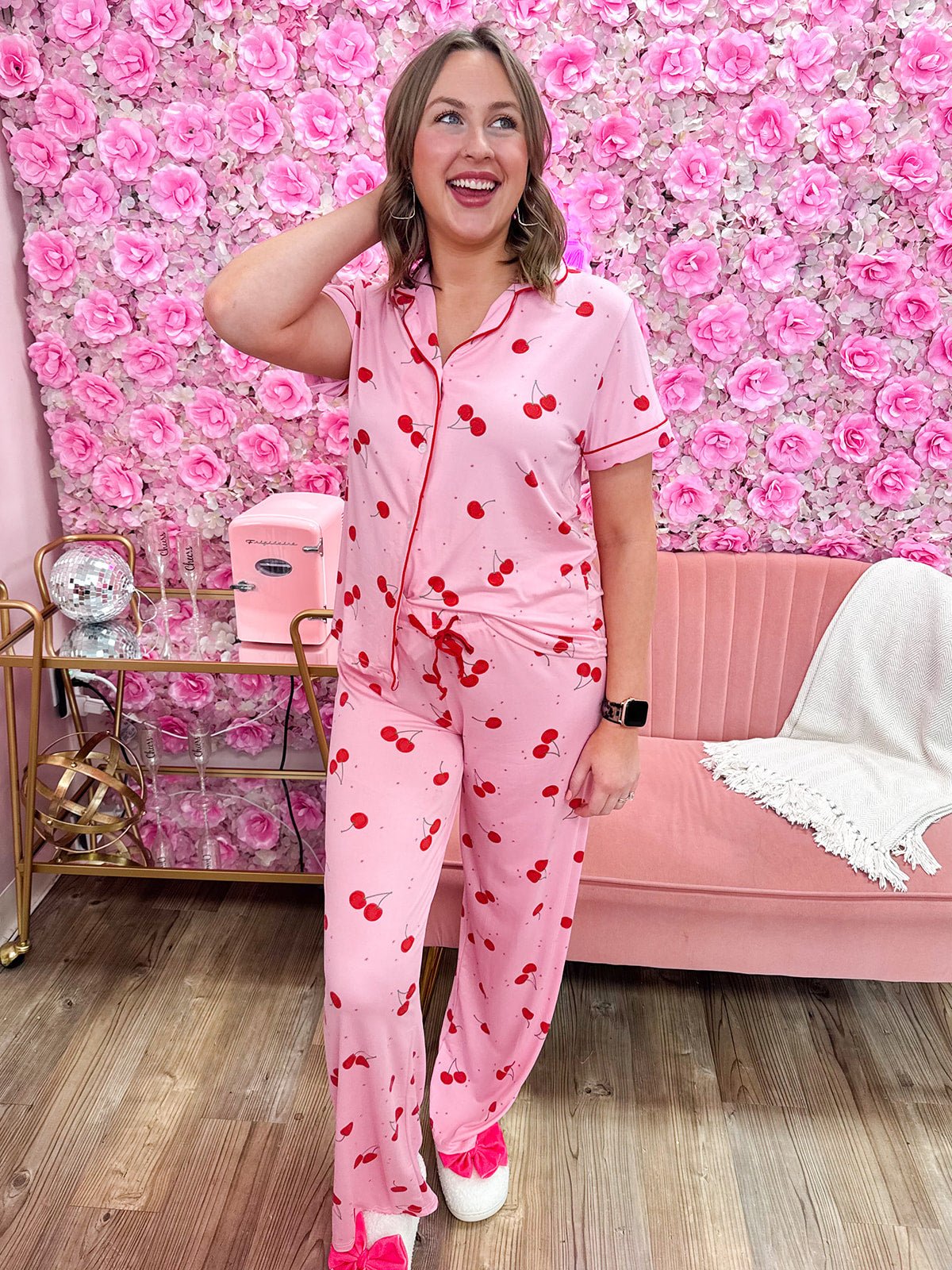 Sweet Cherry Pajama Top - The Pink Pineapple 850