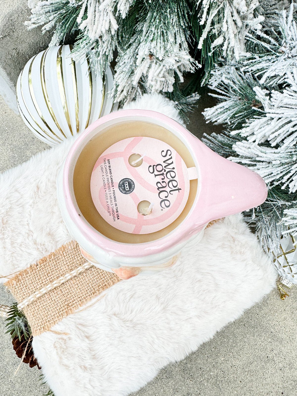 Sweet Grace Collection Candle - Pink Santa Mug - The Pink Pineapple 850