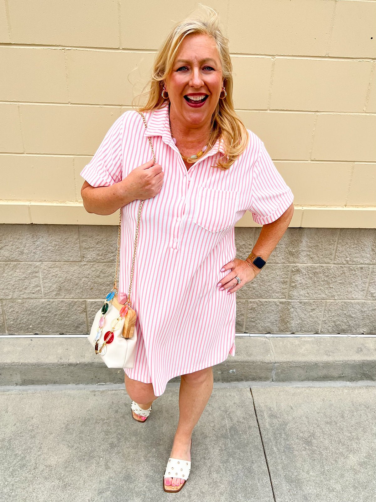 Sweet Harbor Mini Dress - The Pink Pineapple 850