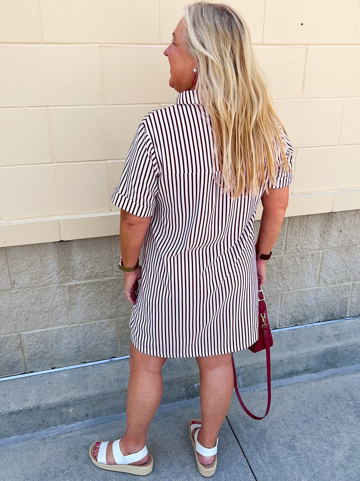 Sweet Harbor Mini Dress in Cabernet - The Pink Pineapple 850