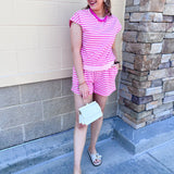 Sweet Retreat Striped Lounge Set - The Pink Pineapple 850