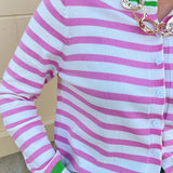 Sweet Stripe Button Down Sweater - The Pink Pineapple 850