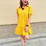 Sweet Terrain Cotton Collared Mini Dress - The Pink Pineapple 850