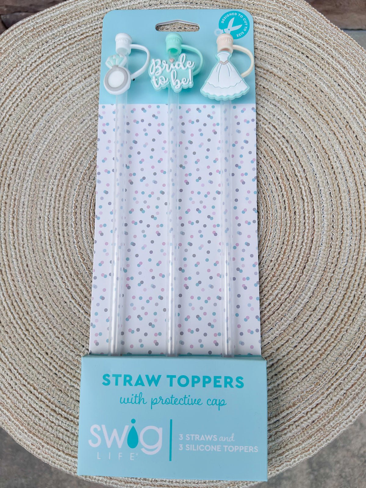 [Swig] Bride to Be Straw Topper Set - The Pink Pineapple 850