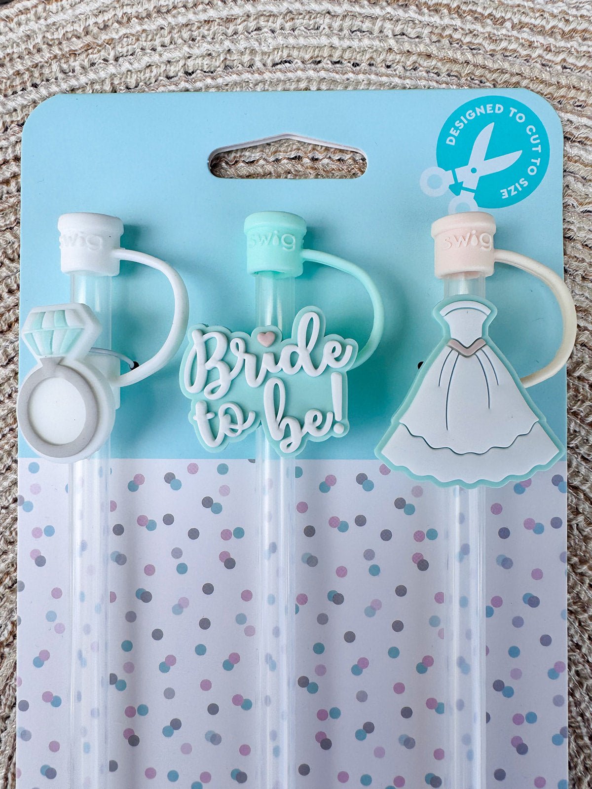 [Swig] Bride to Be Straw Topper Set - The Pink Pineapple 850