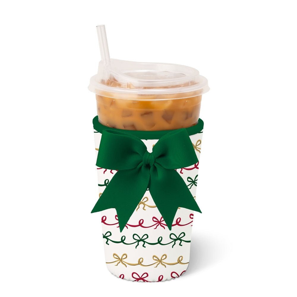 [Swig] Christmas Bows Iced Cup Coolie - The Pink Pineapple 850