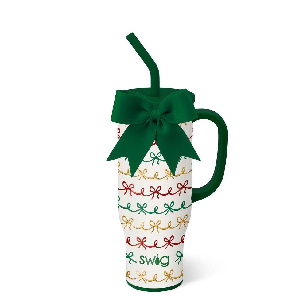 [Swig] Christmas Bows Mega Mug 30oz - The Pink Pineapple 850