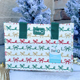 [Swig] Christmas Bows Reusable Gift Bag - The Pink Pineapple 850