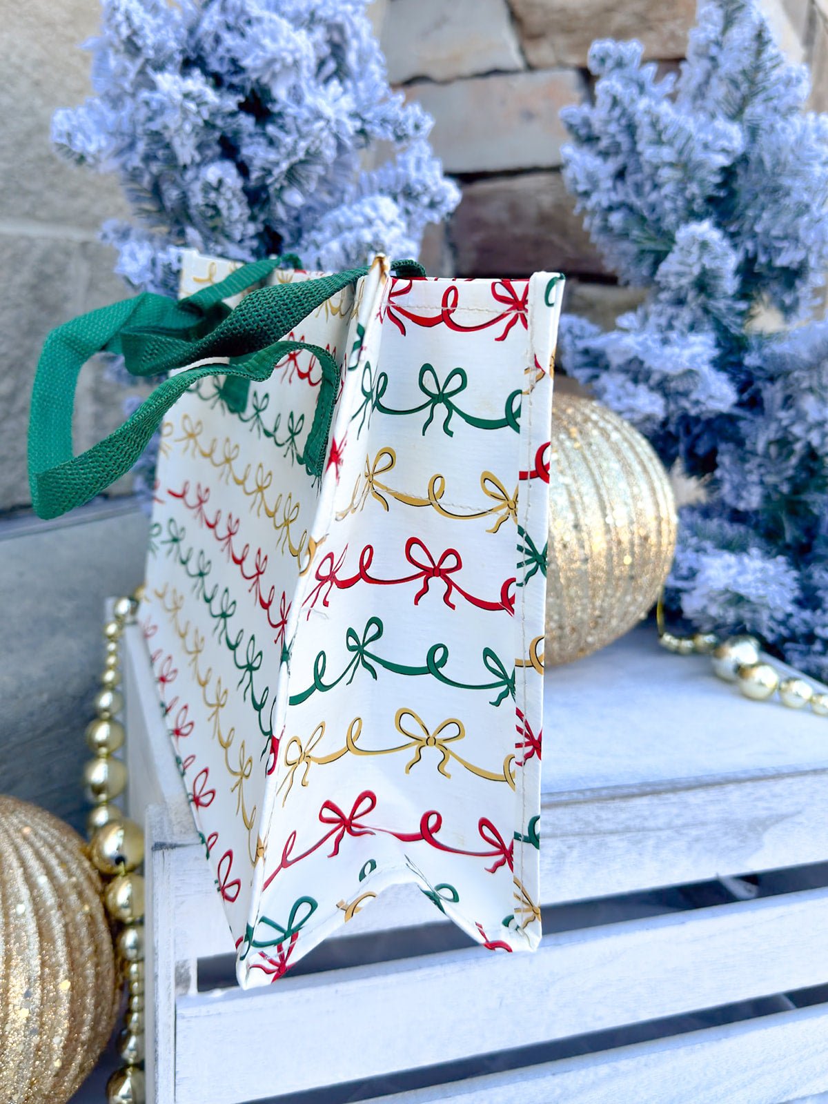 [Swig] Christmas Bows Reusable Gift Bag - The Pink Pineapple 850