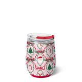 [Swig] Christmas Cameos Stemless Wine Cup 12oz - The Pink Pineapple 850