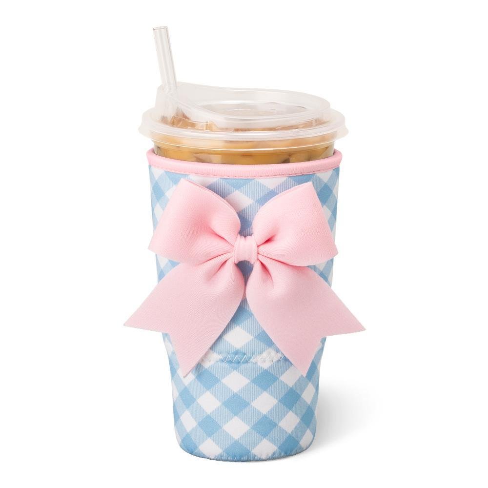 [Swig] Gingham Large Iced Cup Coolie - The Pink Pineapple 850