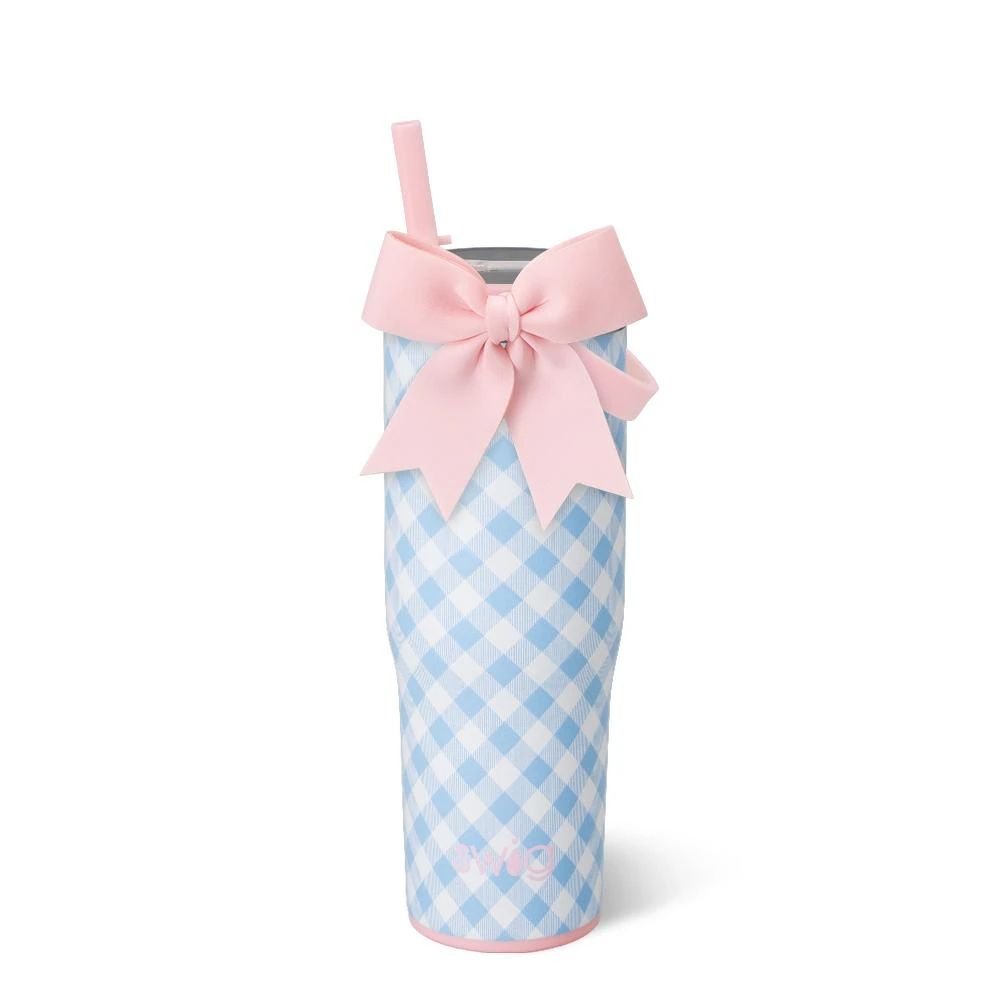 [Swig] Gingham To - Go Tumbler 30oz - The Pink Pineapple 850