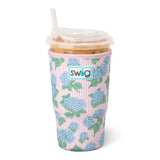 [Swig] Hydrangea Stripe Large Iced Cup Coolie - The Pink Pineapple 850
