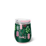 [Swig] Merry Mistletoe Stemless Wine Cup 12oz - The Pink Pineapple 850