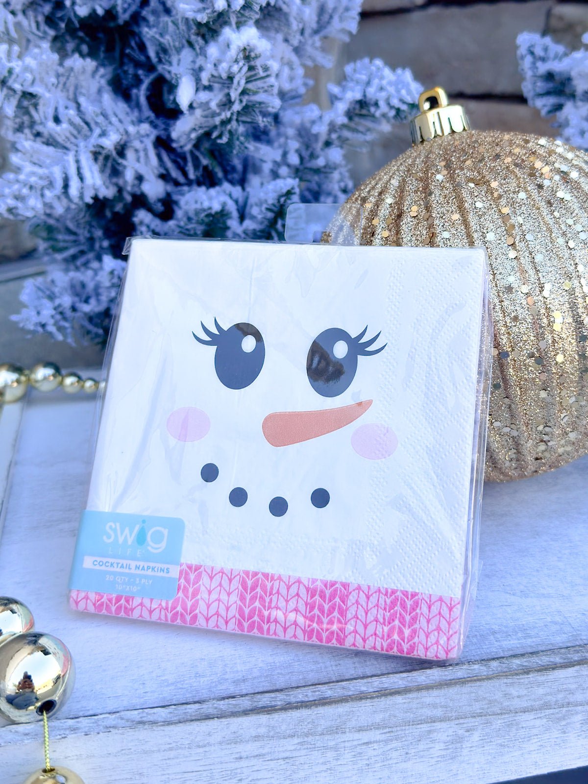 [Swig] Ms. Frost Cocktail Napkins - The Pink Pineapple 850