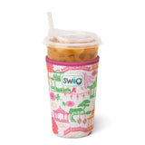 [Swig] Pagoda Paradise Medium Iced Cup Coolie - The Pink Pineapple 850