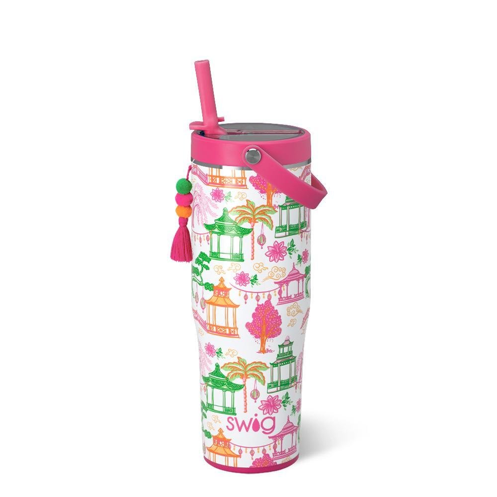 [Swig] Pagoda Paradise To - Go Tumbler 30oz - The Pink Pineapple 850