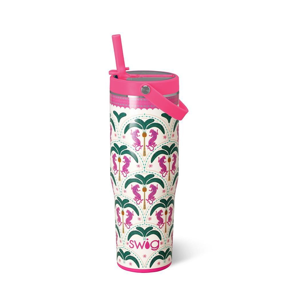 [Swig] Palm Royale To - Go Tumbler 30oz - The Pink Pineapple 850