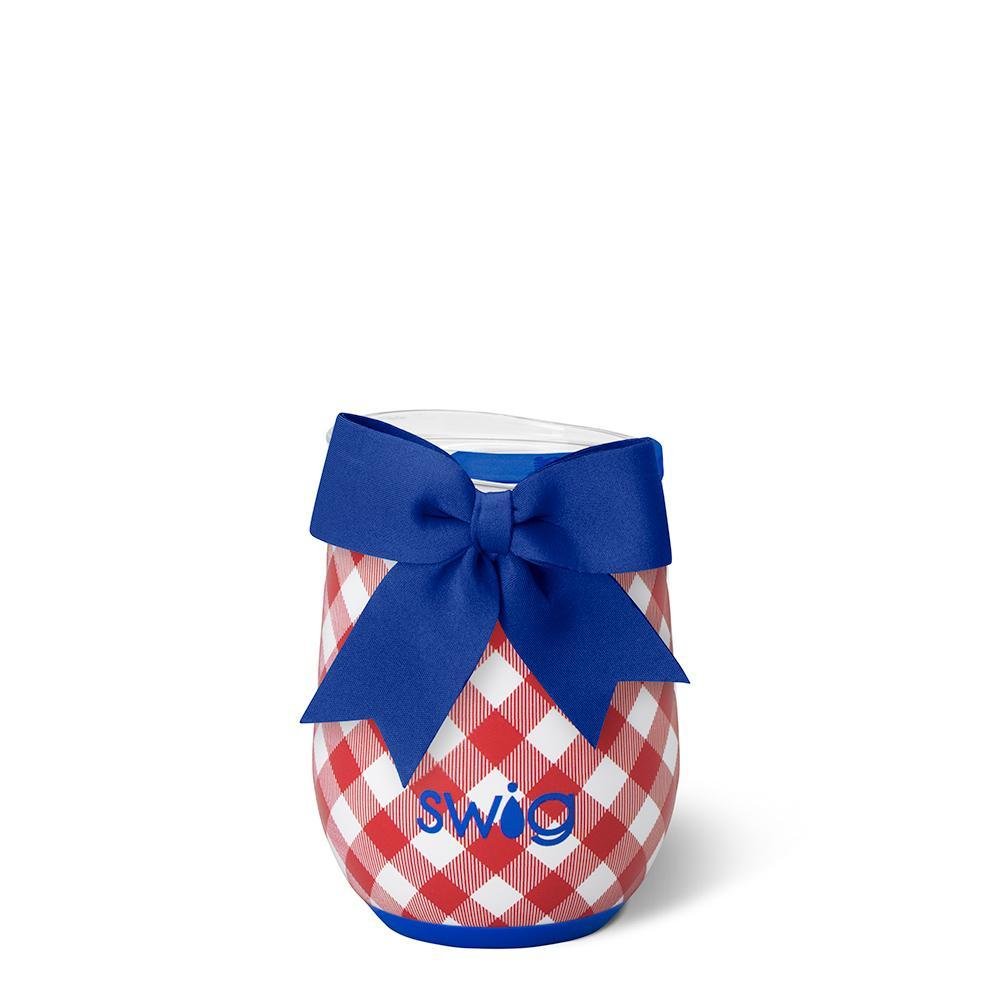 [Swig] Patriotic Picnic Stemless Wine Cup 12oz - The Pink Pineapple 850