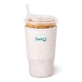 [Swig] Saddle Stitch Cream Large Iced Cup Coolie - The Pink Pineapple 850