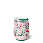 [Swig] Santa's Scrubs Stemless Wine Cup 12oz - The Pink Pineapple 850