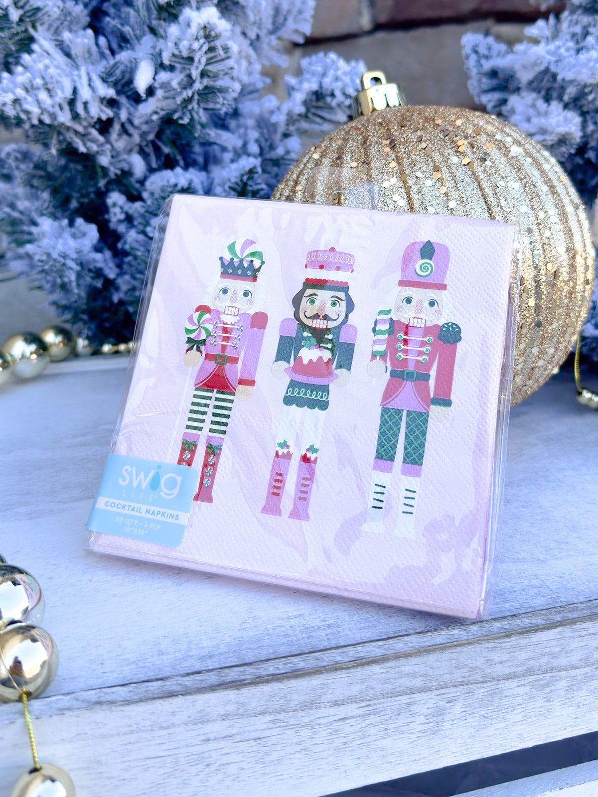 [Swig] Sugar Plum Soldiers Cocktail Napkins - The Pink Pineapple 850