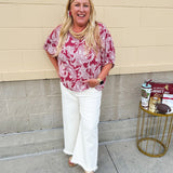 Tailgate Tempo Paisley Dolman Sleeve Top - The Pink Pineapple 850