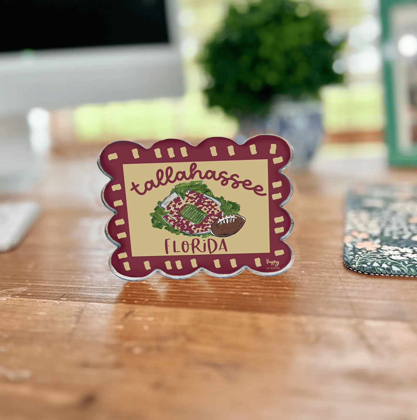 Tallahassee Game Day Scalloped Magnet - The Pink Pineapple 850