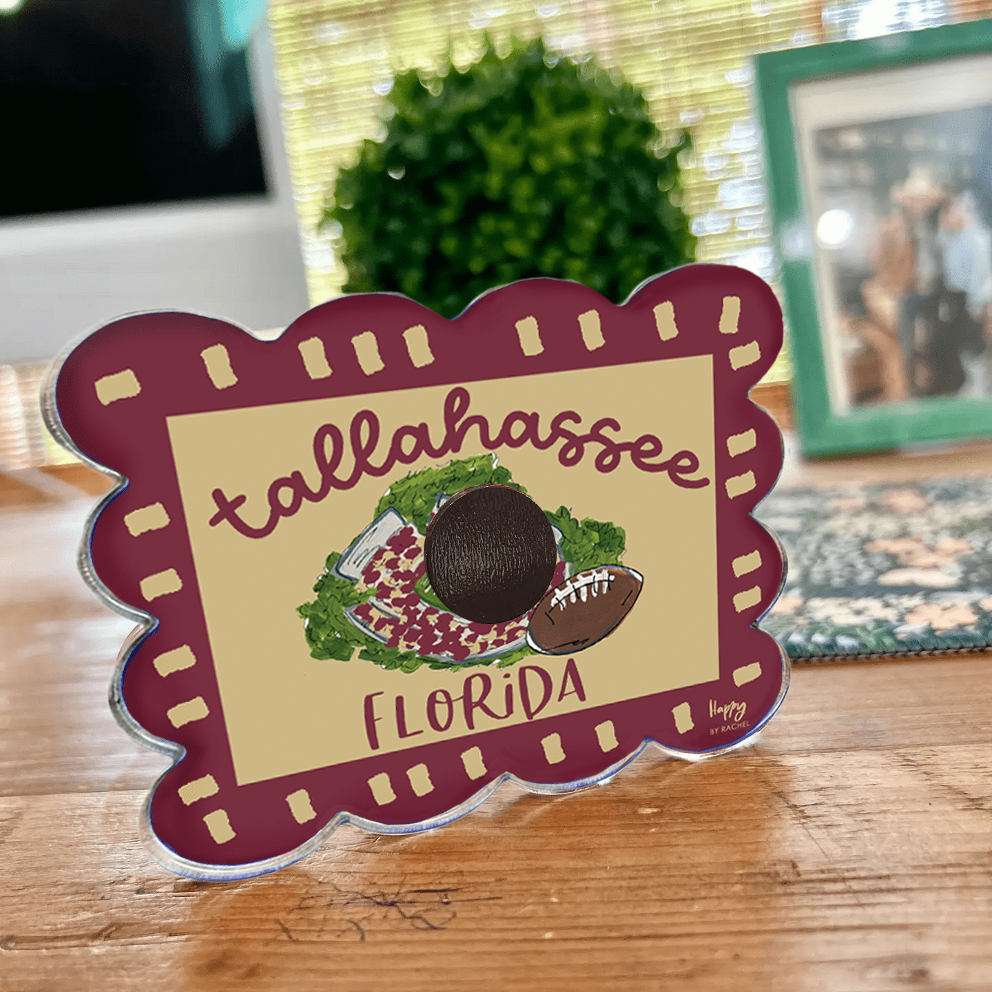Tallahassee Game Day Scalloped Magnet - The Pink Pineapple 850