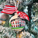 Tallahassee Hand Painted Glass Ornament - The Pink Pineapple 850