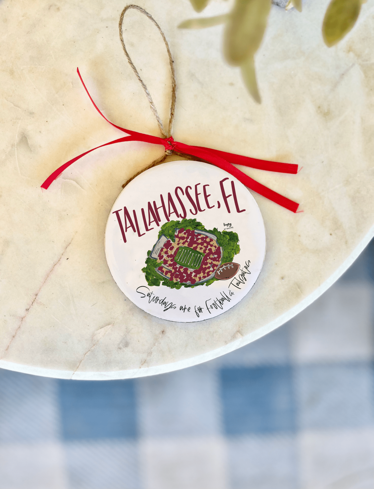 Tallahassee Saturday Game Day Ornament - The Pink Pineapple 850