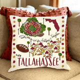 Tallahassee Traditions Pillow - The Pink Pineapple 850