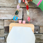 Tallulah Resin Chain Evening Bag - The Pink Pineapple 850