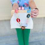 Tallulah Resin Chain Evening Bag - The Pink Pineapple 850