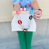 Tallulah Resin Chain Evening Bag - The Pink Pineapple 850