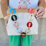 Tallulah Resin Chain Evening Bag - The Pink Pineapple 850