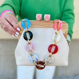 Tallulah Resin Chain Evening Bag - The Pink Pineapple 850