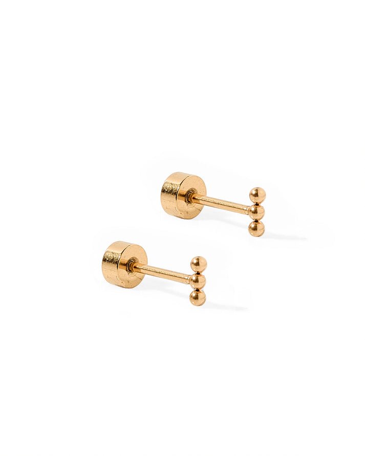 Tally Gold Stud Earrings - The Pink Pineapple 850