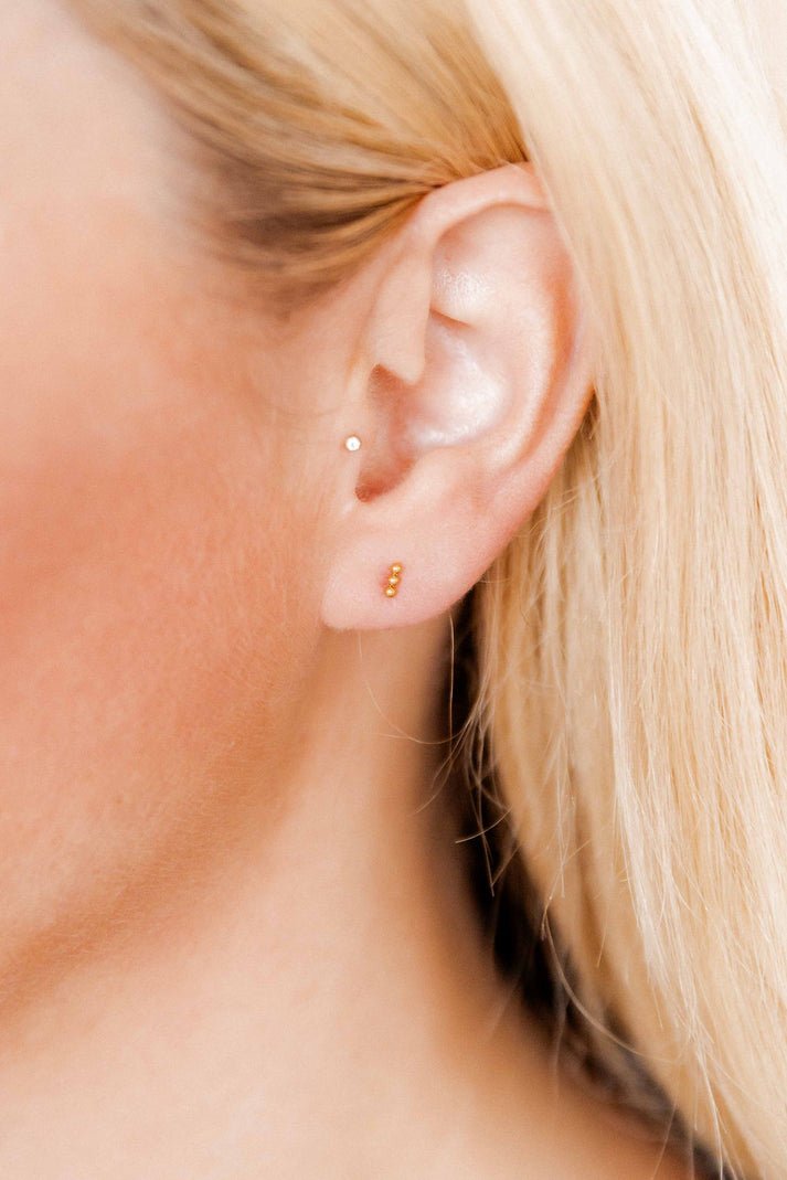 Tally Gold Stud Earrings - The Pink Pineapple 850
