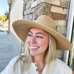 Tan Braided Straw Fedora - The Pink Pineapple 850
